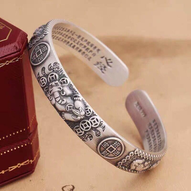 Product Introduction of Vòng tay mở Trang Sức Bảo Vệ Pixiu dành cho nam giới, thời trang mới, phong cách Trung Quốc, Retro, Thần may mắn, Quái vật, hàng ngày, tiệc bình thường, tiệc, đồ trang sức cổ tay đa năng, quà tặng nam giới 18
