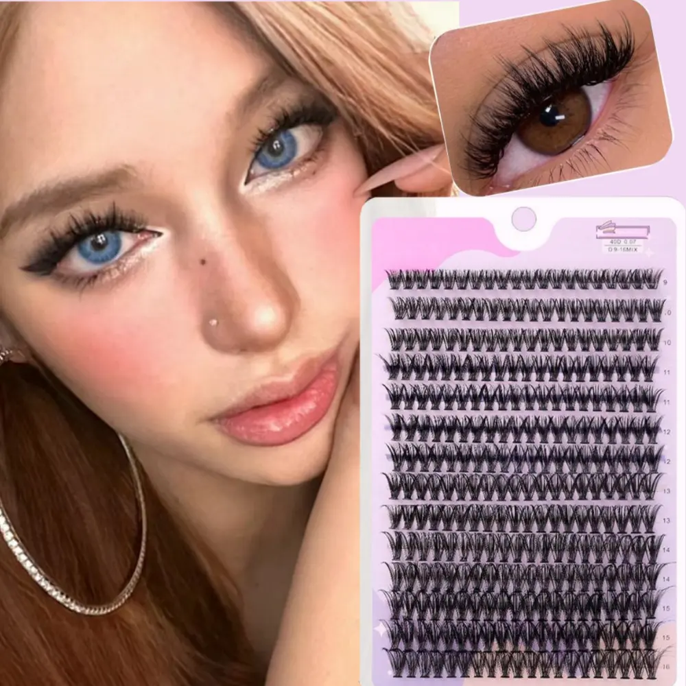 280 Pcs/box Large-capacity 40D False Eyelashes 9-16mm Eight Lengths Thick Curled Extension Eyelashe Makeup Tool