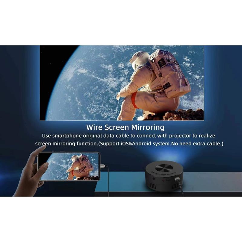 Máy Chiếu Mini, Hệ Điều Hành Android 4K, Full HD, Dành Cho Điện Thoại Di Động, Kích Thước Cầm Tay Thích Hợp Cho Gia Đình Và Sân Khấu, Hỗ Trợ Kết Nối Bluetooth, Tương Thích Với Máy Chiếu yt200, Máy Chiếu HomePro 8