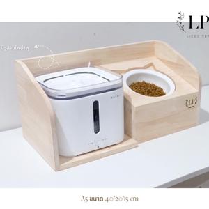 A5 ชุดโต๊ะอาหาร ถ้วยอาหาร สัตว์เลี้ยง พร้อมถ้วยเซรามิก(ไม่รวมน้ำพุ)