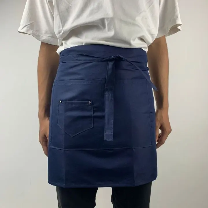 HALF APRON WITH POCKETS / CELEMEK DAPUR BARTENDER TALI PENDEK