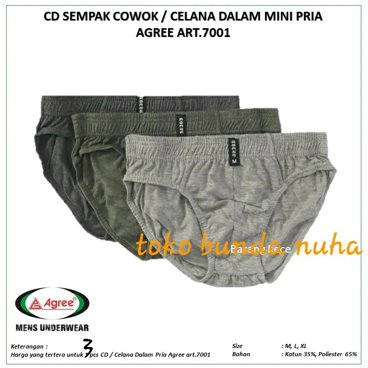 CD/CELANA DALAM PRIA.AGREE 7001.POLOS Cowok Dewasa