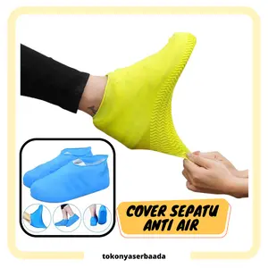 TSA (COD) Cover Sepatu Anti Air Hujan Waterproof Sarung Pelindung Sepatu Karet Silikon Silicone Funcover Shoes Boots Sendal Kaki Bisa Di Cuci Silikon