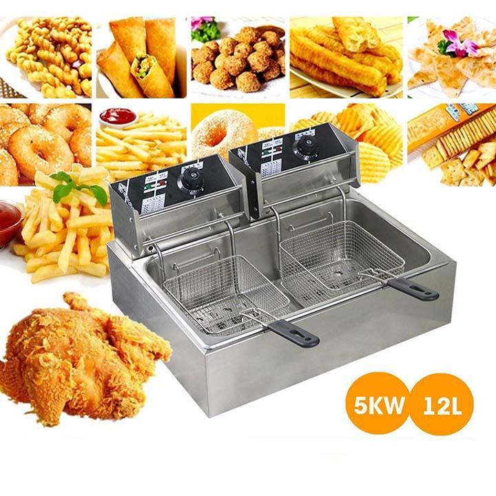 Bếp chiên nhúng , bếp chiên nhúng điện đôi 12L 3
