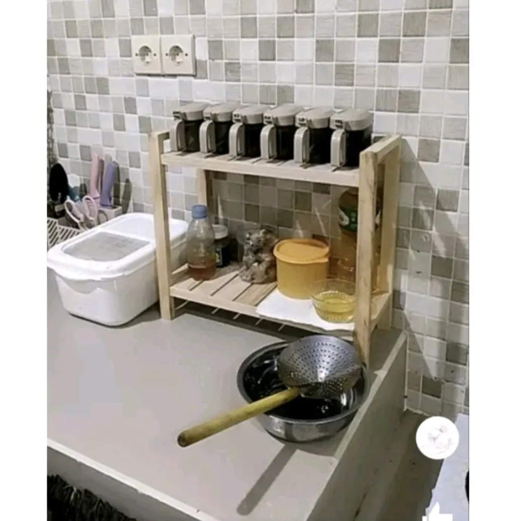Rak Dapur Rak Bumbu Rak 2 Tingkat