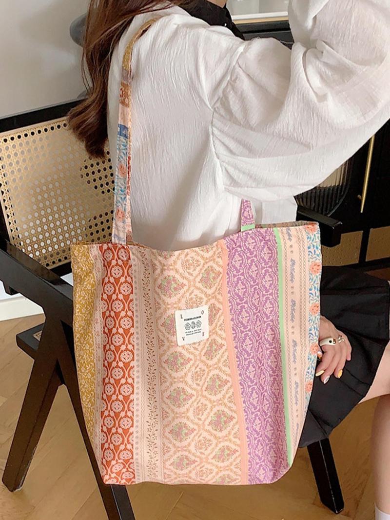 Product Introduction of Women's Tote Bag, Large Capacity Foldable Shoulder Bag for Daily Used, Casual Trendy Versatile High-quality Daily Commuting Bag, Girl Fashionable Shopping Bag 2