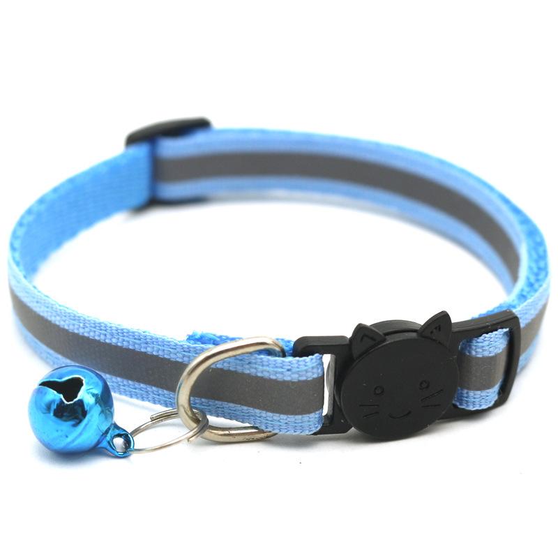 Product Introduction of Safety Buckle Detachable Reflective with Bell Cute Pet Products Colorful Nylon Collars Accessories Necklace Cat Dog Bell Collar 23