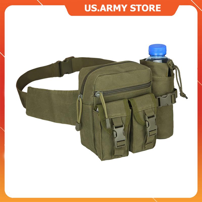 Túi Đeo Chéo Nam Thể Thao US ARMY, Túi Đeo Bao Tử Đeo Bụng Phong Cách Chất Vải Kaki Cao Cấp Chồng Nước Nhẹ Bag Túi Thể Thao