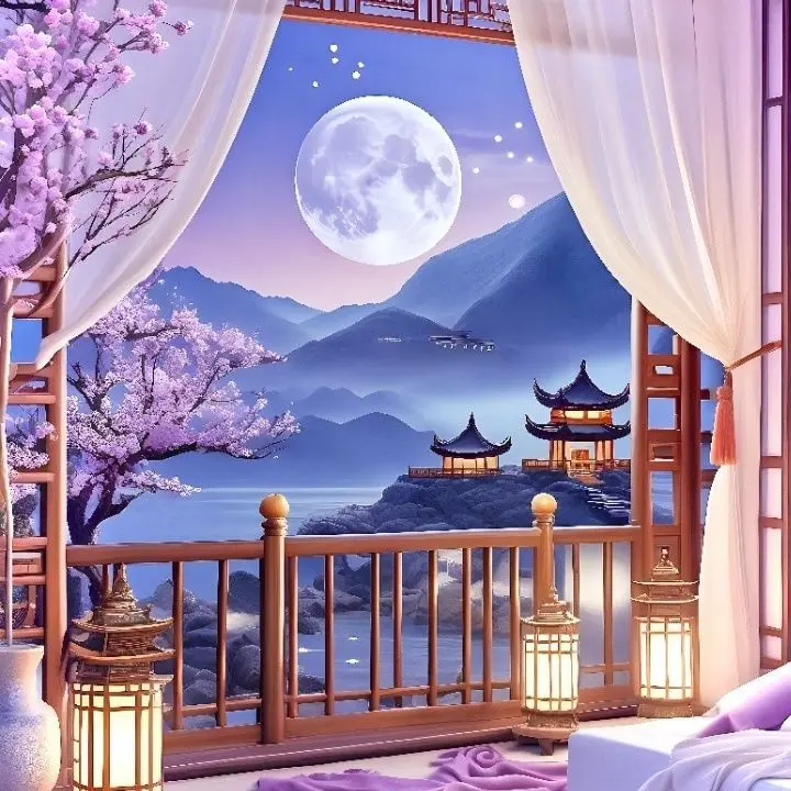 Vải nền phong cách Trung Quốc mới, phong cảnh cổ điển và cổ điển, phong cách cổ đại, phong cảnh, phòng khách Guochao, phòng, ảnh người nổi tiếng trên Internet