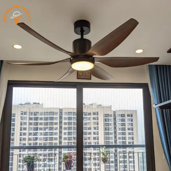 [Lõi Đồng] Quạt Trần Lộc Phát, Quạt Trần Đèn Động Cơ DC 6 Số Đảo Chiều Hút Ẩm, 3 Chế Độ Đèn LED Fan QuạT