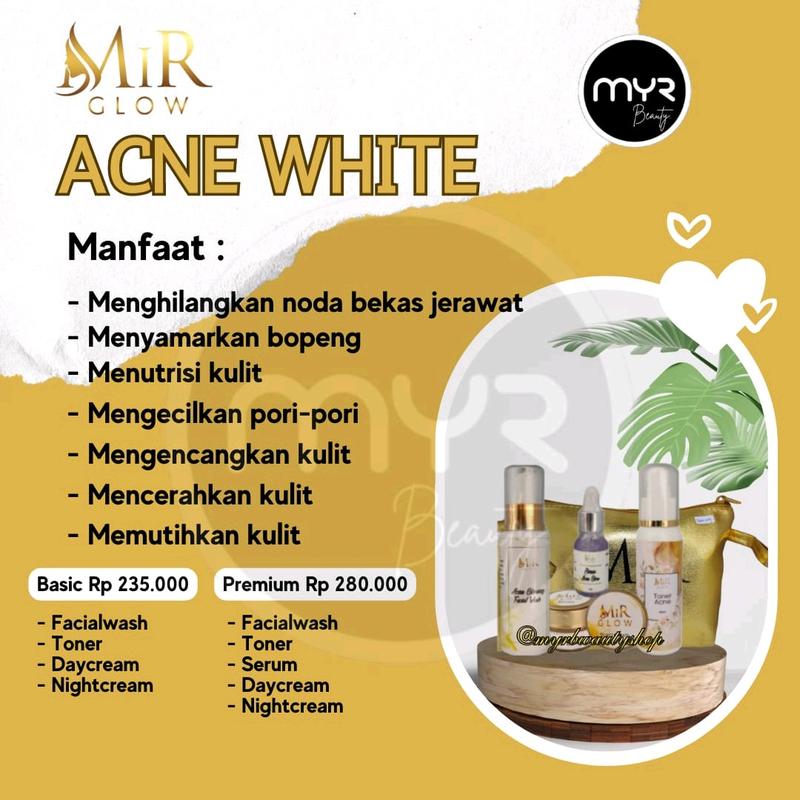 MIRGLOW SKINCARE BASIC BY MIU BEAUTY skincare etalase khusus jerawat meradang jerawat ringan berentusan dan bekas jerawat FREE GIFT SPESIAL RANDOM Berjerawat Bruntusan Wajah Wanita 4