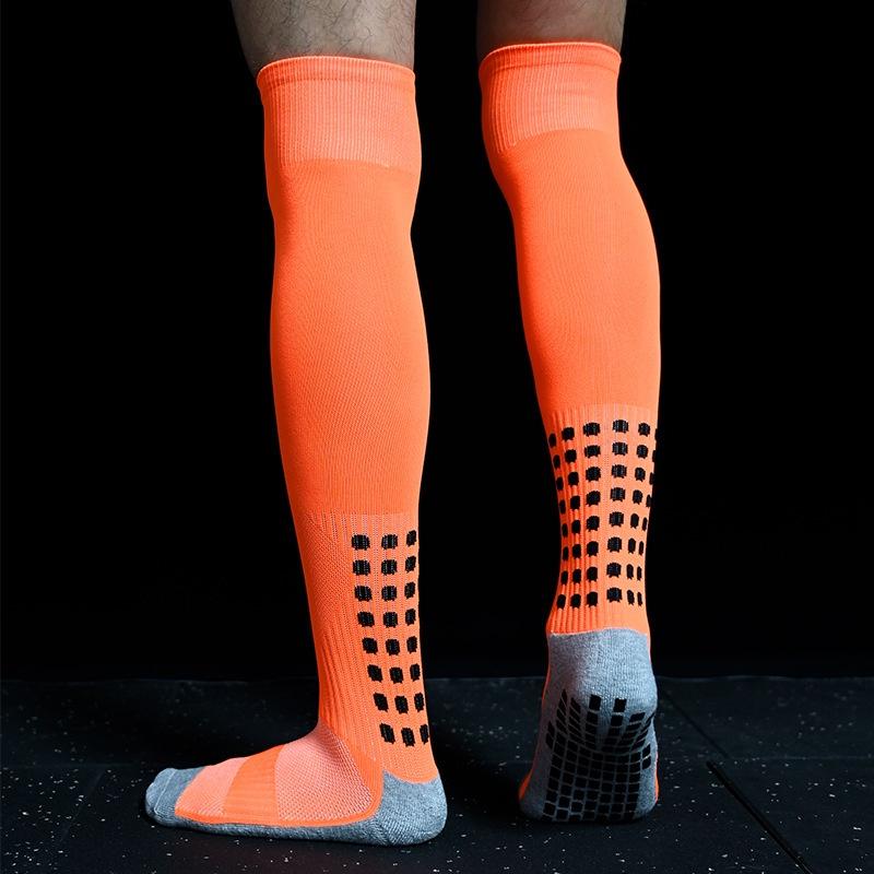 (Ready Stock) Adult Children's Football Socks Long Sleeve Football Socks Men's and Women's Knee Length Non slip Sports Socks Thickened Towel Bottom Long Sleeve Glued Football Socks Knee Length Football Socks 2