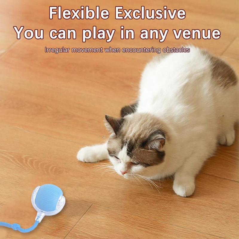 Smart Interactive Cat Toy Rolling Rechargeable Automatic Cat Teaser Ball For Cats And Kittens Fun Entertainment And Exercise Essential,Intelligent Cat Ball 4