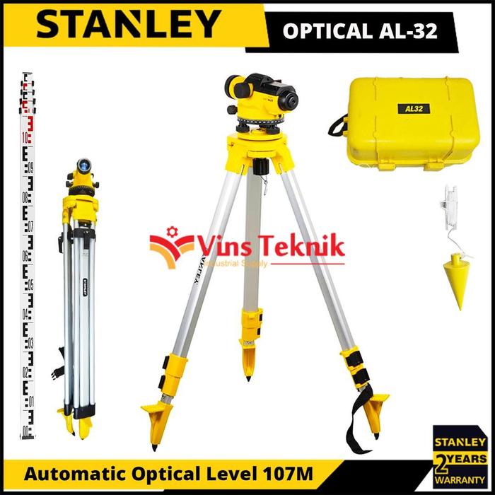 Gambar STANLEY AL32 Optical Level FatMax Pack (GONS) + Tripod Level 1-77-245 dari Vins Teknik Bekasi Kota Bekasi Tokopedia