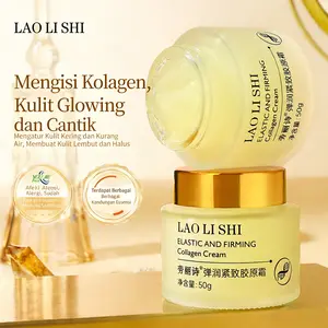 LAOLISHI Collagen Cream Original Krim Kolagen Pemutih Penghilang Flek Hitam Membandel Pemutih Wajah Glowing Cepat Pelembab Wajah 50g