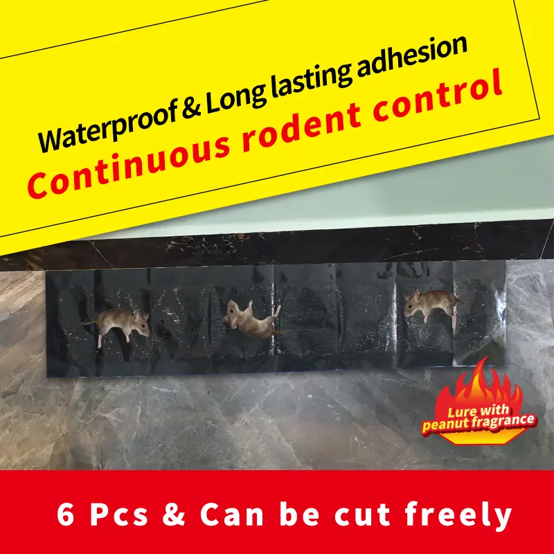 6 Piece of Sticky Blanket For Rat, Rat trap 280*150mm, Mousetrap Long lasting adhesion Waterproof High quality adhesive cut at will, Continuous rodent control, Mouse control, Household goods