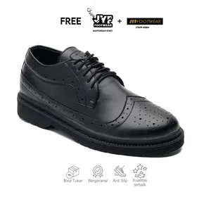 JYF - Amaze Black Sepatu Oxford Pria Formal Kantor Kerja Kuliah Kondangan Pantofel Shoes Kasual