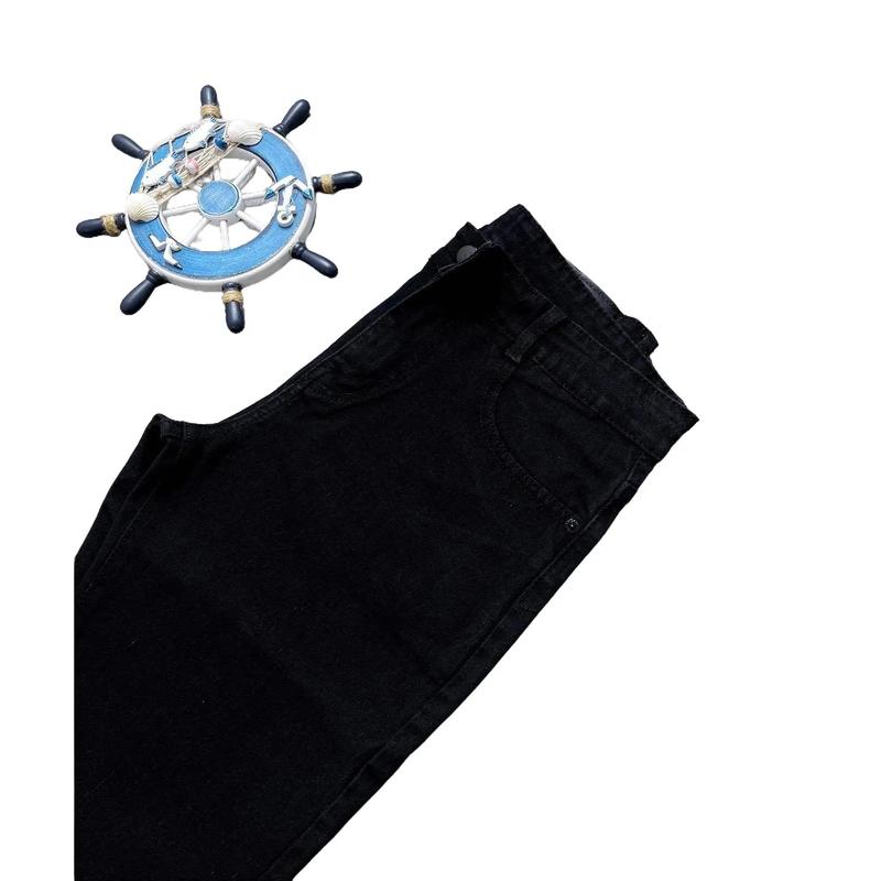 [M16] Quần Short Jeans Nam Màu Đen Kiểu Trơn -  Cotton co giãn, Menswear Pants Có Túi 3