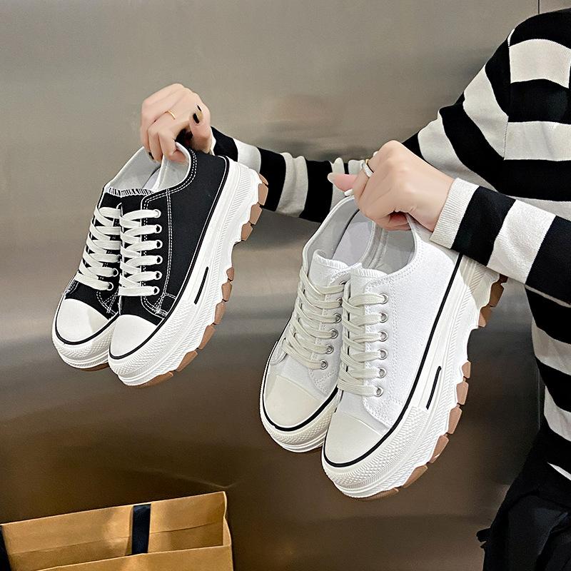 Sepatu Sneakers Boots Wanita Casual Hak Tinggi Jaemin Sport Shoes MNS982 9