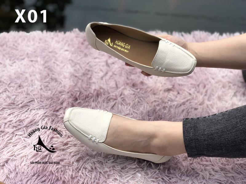 Giày búp bê da bò đế xuồng mũi vuông 0