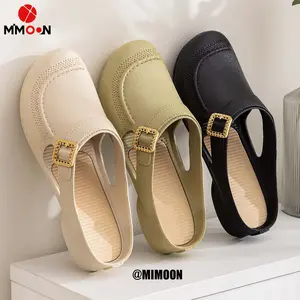 Sandal Wanita Women's Wedges Shoes Sandal Wanita Sendal Selop Mule Wanita Bahan Karet Jelly