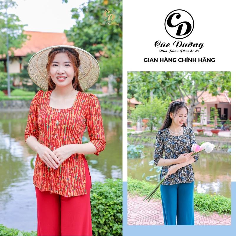  Bộ Quần Áo Bà Ba Tay Lỡ Cổ Vuông Hoa Văn Nữ Tính Quần Trơn Chất Thun Co Giãn Đi Chùa Đi Du Xuân 