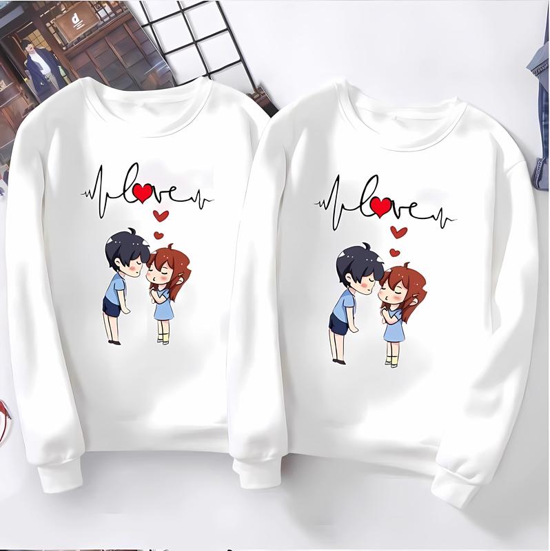 Áo cặp hoodie áo đôi sweater mùa đông nỉ bông in hình đáng yêu GIÁ 1 ÁO chất dày dặn hoodie áo đôi sweater nam nữ unisex