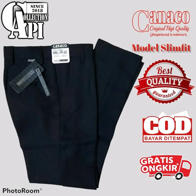 CELANA BAHAN ANAK TANGGUNG | SLIMFIT | FORMAL | HITAM | BAHAN WOLL Fashion 2