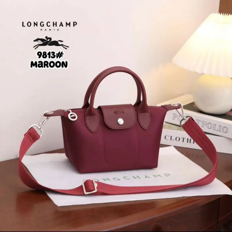 Beg Wanita, Ketibaan Baru, Longchamp, Saiz Mini dan Kecil, Beg Anduh Silang, dengan Tali Panjang Bags