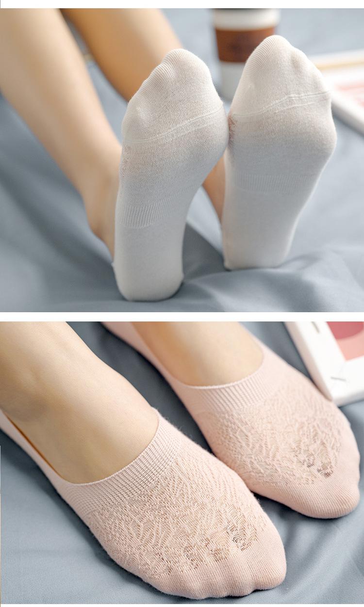 Product Introduction of Wholesale Solid Color No-Show Socks for Women |   Breathable Mesh Invisible Liner Socks |   Non-Slip Lace Boat Socks Perfect for Spring . Summer! 12