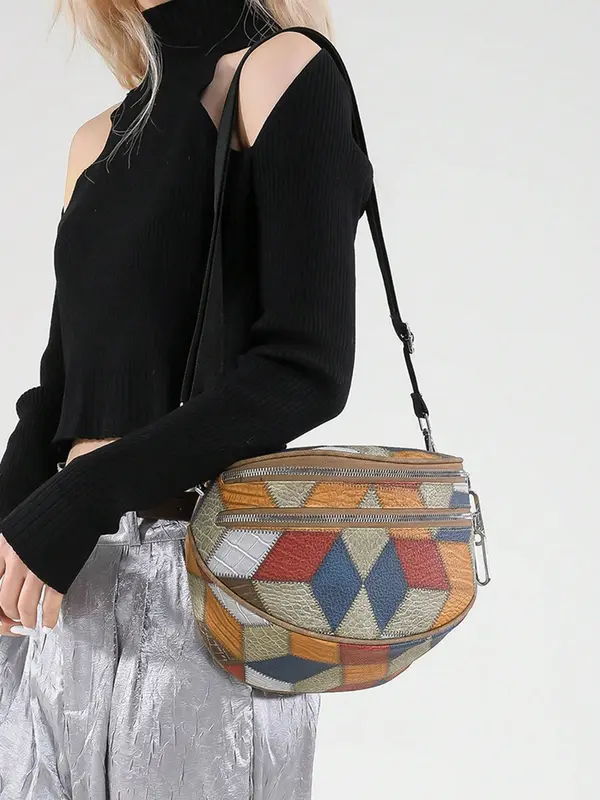 Women's Fashionable Fanny Pack, Casual Versatile Solid Color Sling Bag with Wide Strap, Trendy All-match Chest Bag for Daily Used 7