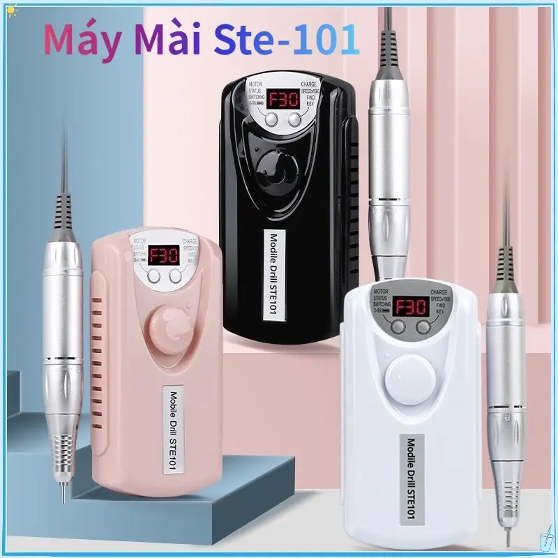 (Máy mài móng)Máy mài nail mài gel tích điện cầm tay ste101,dill nail 101,máy mài tích điện dill 101(bh 1 tháng)kèm bộ đầu mài+sac usb chuyên dụng trong làm móng 0