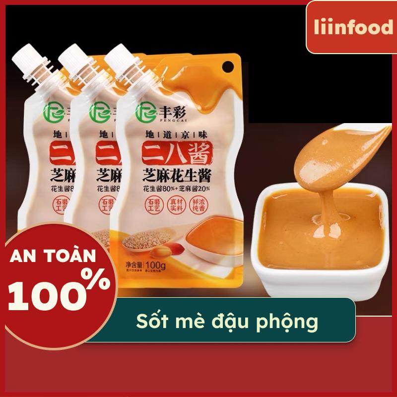 Sốt mè đậu phộng sốt chấm lẩu sốt trộn sốt xào béo ngậy đậu phộng mè nguyên chất LIINKITCHEN