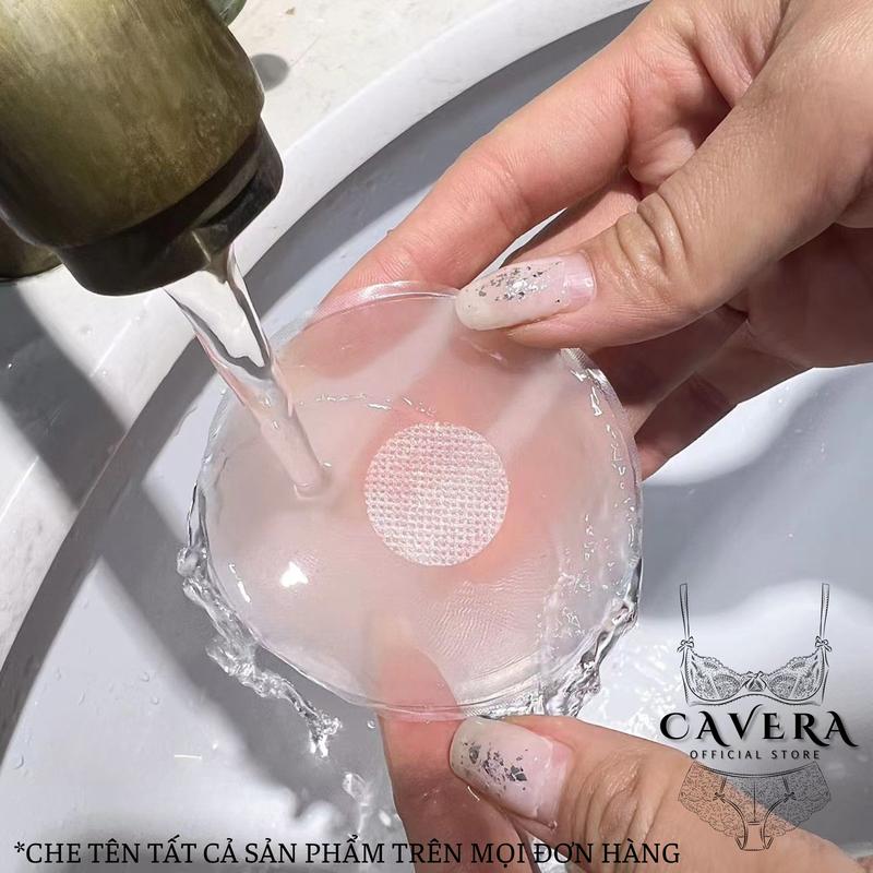 Hộp 10 miếng dán ngực silicon sử dụng nhiều lần CAVERA D306 Nữ Cao Su Women 3