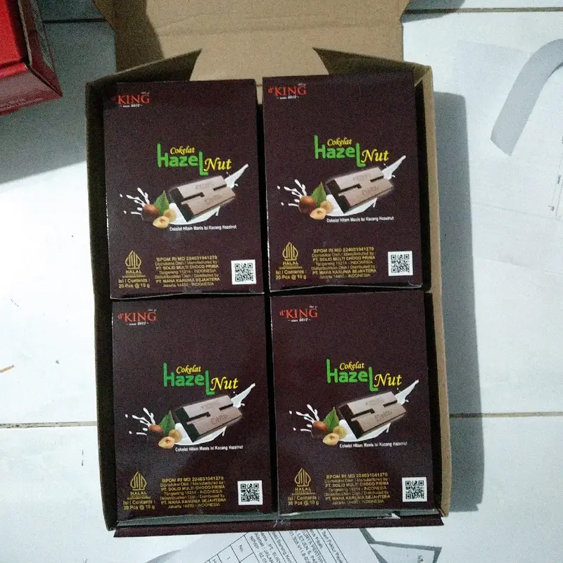 coklat hazelnut  dking  1 dus 4 pak (80pcs) 1