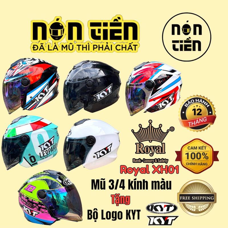 Chọn Màu Kính MŨ BẢO HIỂM 3 4 XH01 ĐỦ MÀU KÈM 4 LOGO KYT CỰC ĐẸP BẢO HÀNH 12 THÁNG