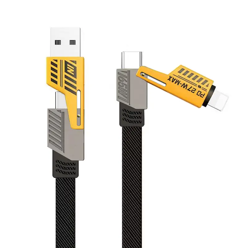 Cáp dữ liệu sạc nhanh Typec đôi, Pd65w, Bốn trong Một, Phổ Biến, Áp dụng cho Huawei và Apple Phone