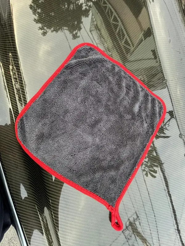 Combo 5 khăn lau xe máy , ô tô size 40x40 viền đỏ mẫu mới Phụ Kiện 3