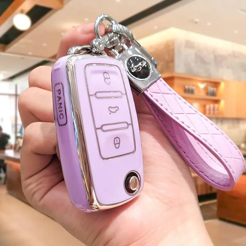 Car Key Case, Car Key Protector, Smart Remote Key Protector, Key Fob Protective Cover, Car Accessories for Volkswagen Spring Lavida Golf 7