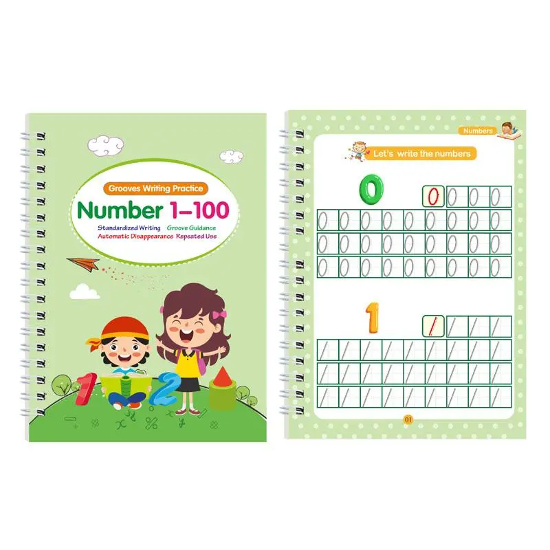 Reusable Handwriting Practice Copybook Set, Including 4pcs Handwriting ...