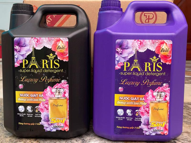 Combo 2 can Nước Giặt Xả Paris Hương Nước Hoa 5000ml Nước Giặt Paris Không Hoá Chất An Toàn Cho Da . nước giặt xả . nước giặt paris