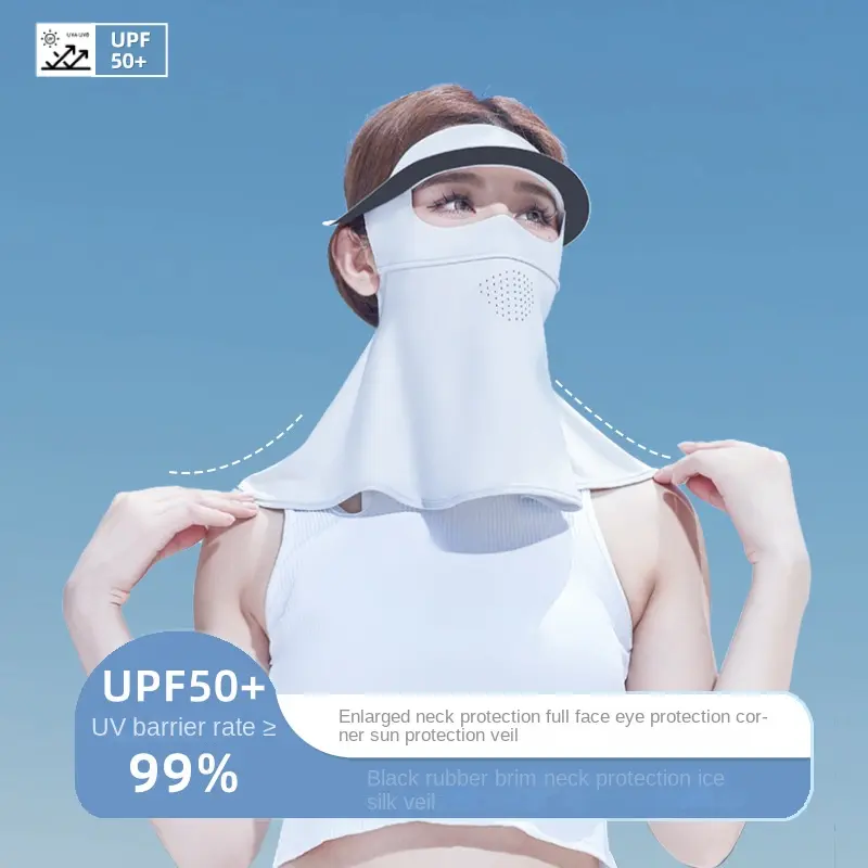 Nylon Ice Silk Sunscreen Mask Breathable Sun-Proof Neck Protection Uv Protection Sunscreen Veil