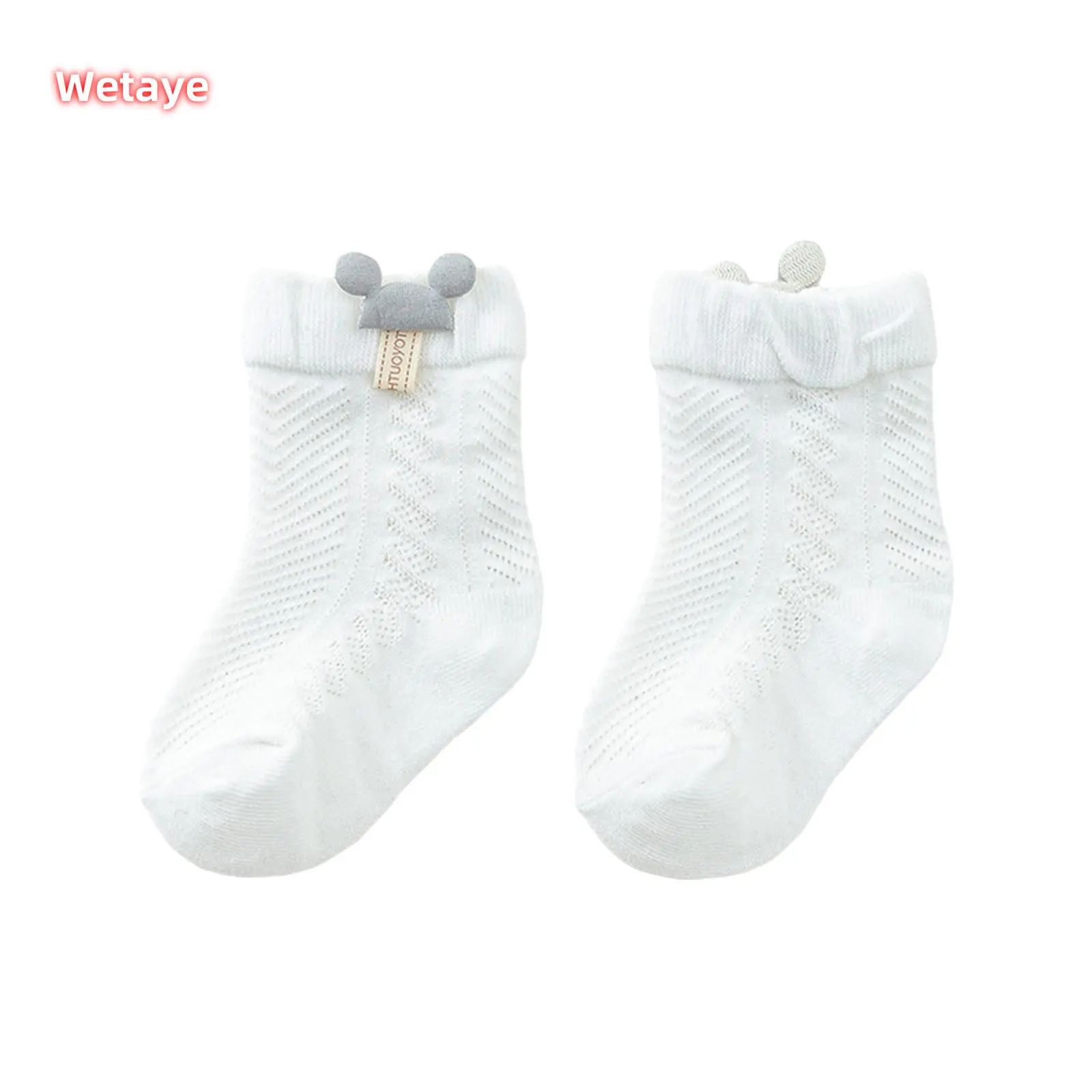 Baby Girls Boys Cotton Socks Cute Crew Socks Soft Mesh Thin Socks for Infants and Toddlers