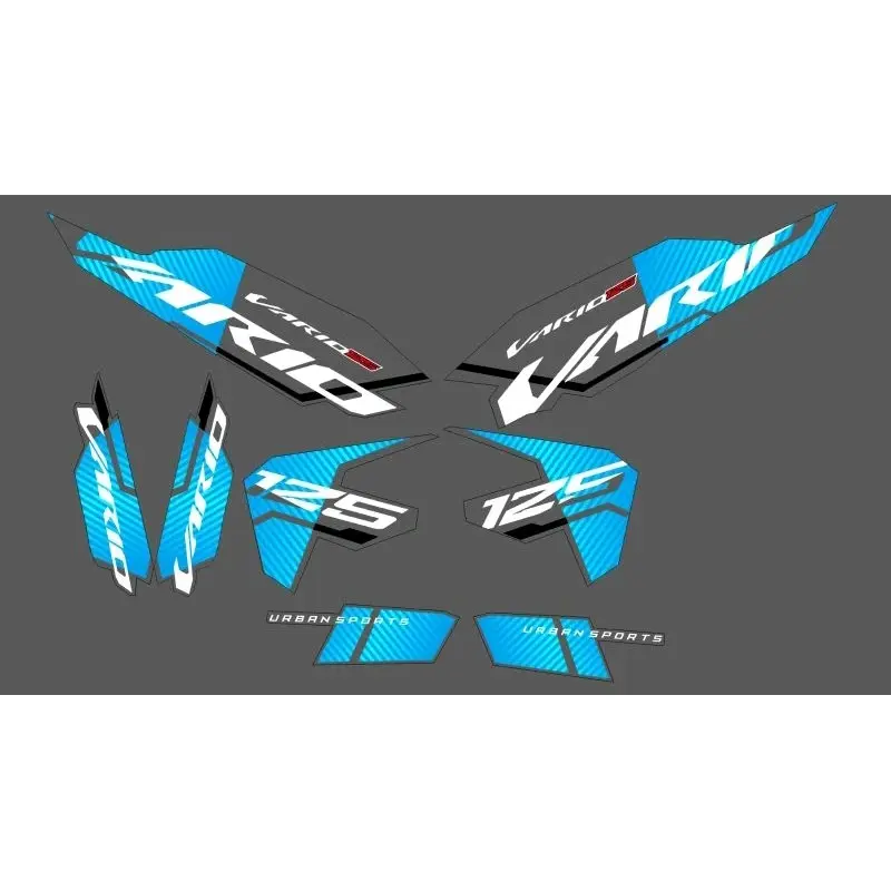 striping transparan vario new 2023 custom motif malaysia Motorcycle 7