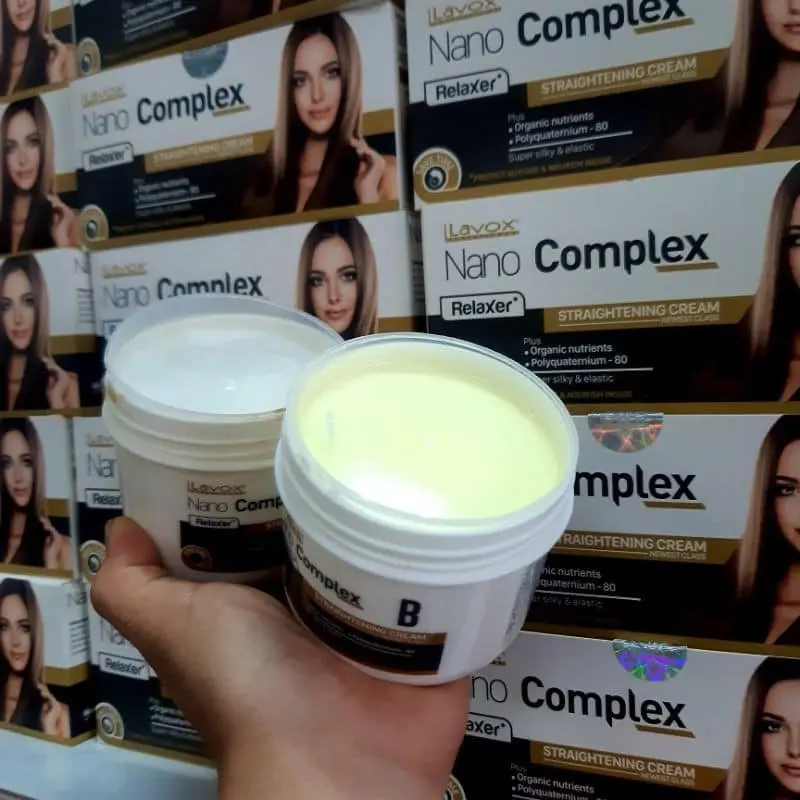 Kem Duỗi Tóc Tại Nhà Lavox Nano Complex 150ml Cặp duỗi Lavox