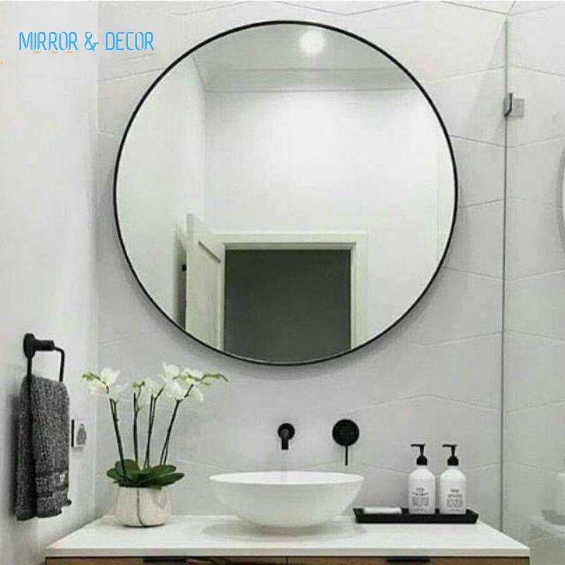 Gương tròn viền nhôm chống xước, Gương decor cao cấp, Màu sắc, Kích thước đa dạng, Đầy đủ phụ kiện  Gương Trang Trí 1