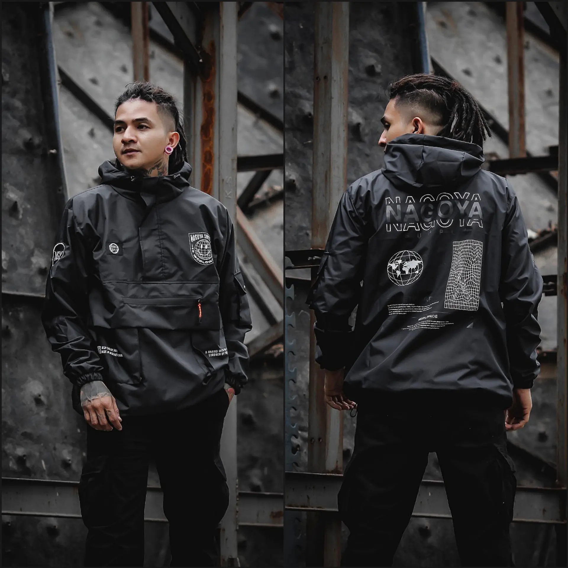 Jaket Cagoule Pria dan Wanita Bahan Parasut Original Nagoya