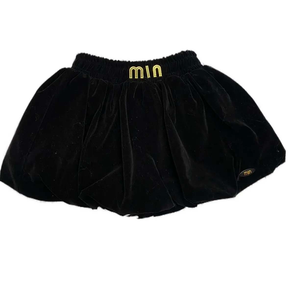 Chân Váy Nhung Bí Phồng Bản Cao Cấp Dày Dặn [tặng kèm logo M-i-n] Nữ Women Thun