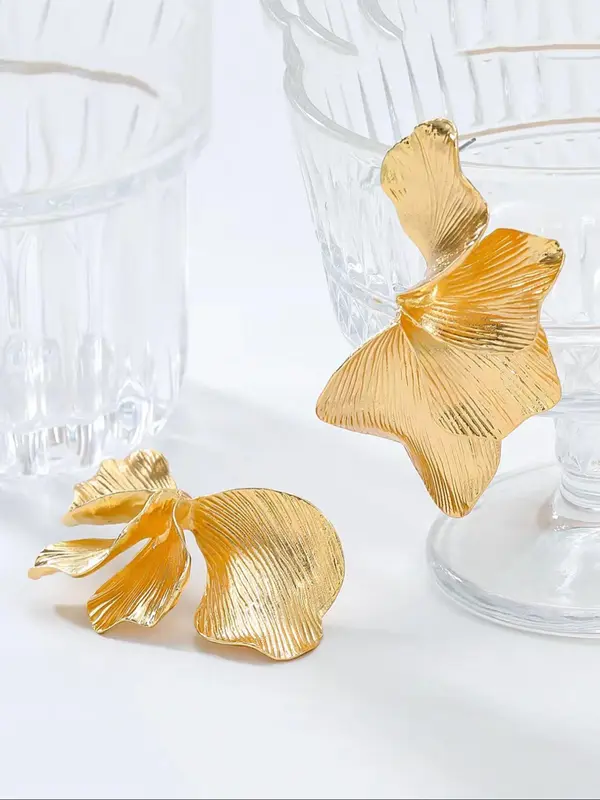 Irregular Petal Design Dangle Earrings, Fashionable Jewelry for Women, Daily Clothing Decor, Trendy All-match & Exquisite Jewelry for Birthday Gift 6