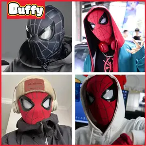 [Duffy toys] (bisa berkedip)Topeng Mask Spiderman Headgear Superhero Chin Control Cosplay/ Spiderman No Way Home Party Hats & Masks/ Hadiah Anak-anak Dewasa
